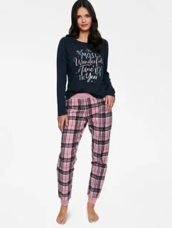 Dámské pyžamo model 17721512 Navy Pink - HENDERSON LADIES
