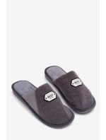 Pánské nazouváky s nášivkou Presine – šedé