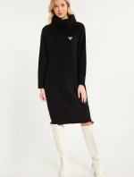 Dámské pletené šaty DREB610-020 Černá - Monnari