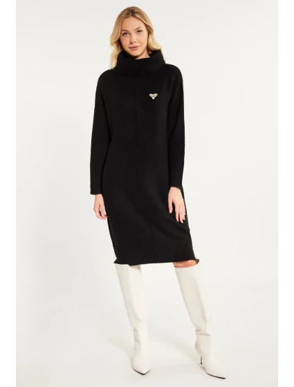 Dámské pletené šaty model 19358964 Černá - Monnari Dámské pletené šaty model 19358964 Černá - Monnari