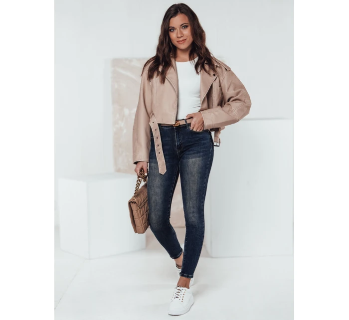 Dámské džínové kalhoty PUSHFIT push up tmavě modré FashionStreet UY2320