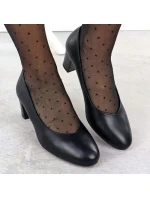 Dámské nízké lodičky na jehlovém podpatku černé Sergio Leone PB177