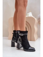 Dámské Boty Zateplené Na Podpatku Černé D&A model 21674433 - S.Barski