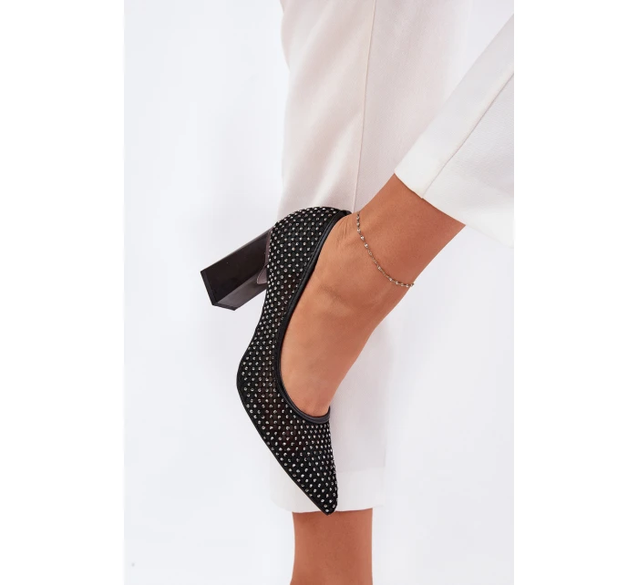 Zdobené Síťované Na Podpatku Černé model 21690130 - VINCEZA