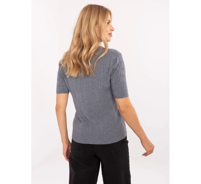 Sweter PM SW B model 21305710 ciemny szary - FPrice Sweter PM SW B model 21305710 ciemny szary - FPrice