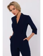 M751 Kombinéza se šálovým límcem - tmavě modrá