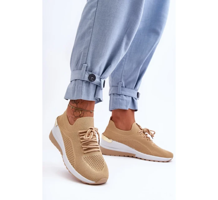 Sportovní Nastavitelné Boty Na Podpatku Bežové Visconti Sportovní Nastavitelné Boty Na Podpatku Bežové Visconti