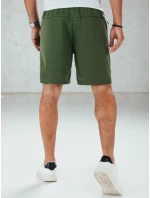 FashionStreet pánské olivové teplákové šortky SX2473