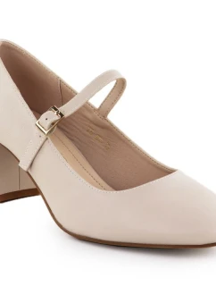 Sergio Leone PB176 páskové lodičky na nízkém podpatku v tělové barvě Sergio Leone PB176