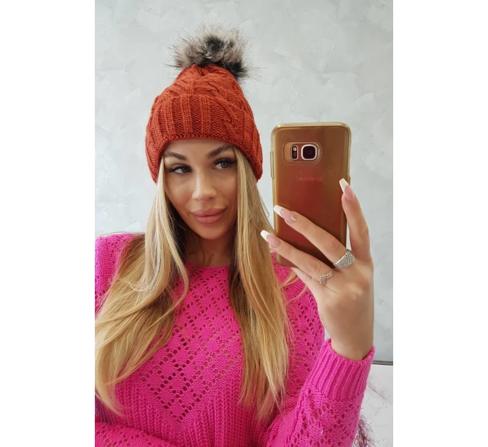 Fleecová kostkovaná čepice K226 červená Fleecová kostkovaná čepice K226 červená