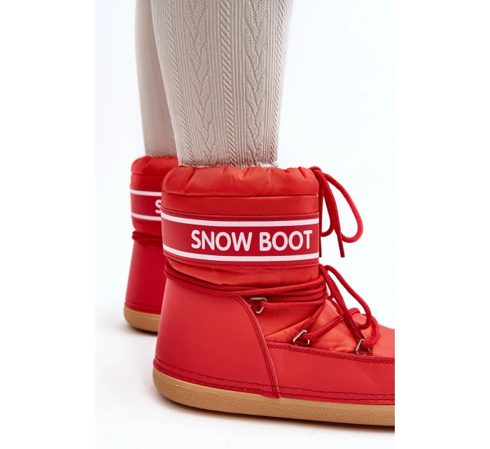 Dámské vázané sněhule Červené model 21642427 - Boto