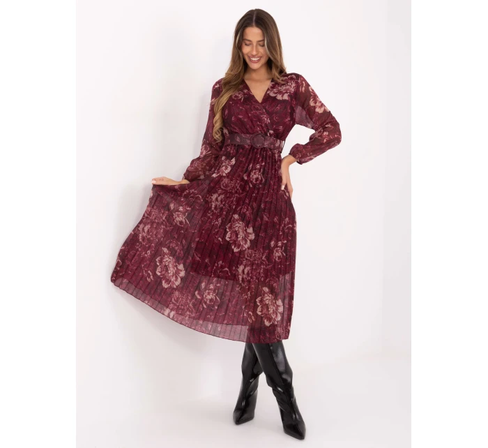 Sukienka IT SK bordowy model 21717624 - FPrice Sukienka IT SK bordowy model 21717624 - FPrice