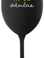 MOJE ODMĚNA - černá sklenice na víno 350 ml