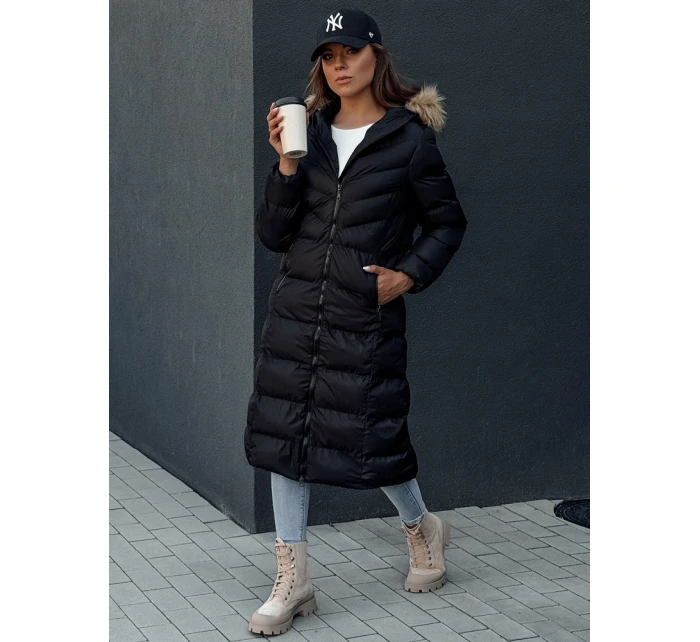 Dámský zimní kabát LUXWARM černý FashionStreet TY4374