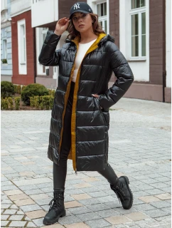 Dámský prošívaný zimní kabát s kapucí černý model 21979884 - Dstreet