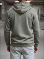 Pánská khaki mikina s kapucí Dstreet BX5928