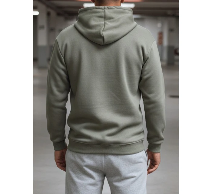 Pánská khaki mikina s kapucí model 21993039 - Dstreet Pánská khaki mikina s kapucí model 21993039 - Dstreet