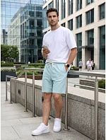 Pánské modré teplákové kraťasy FashionStreet SX2631 Pánské modré teplákové kraťasy FashionStreet SX2631