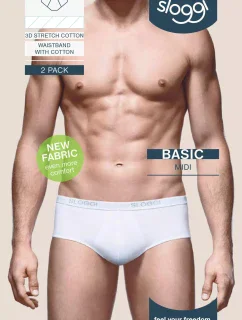 sloggi men Basic Midi 2P - WHITE - SLOGGI WHITE - SLOGGI