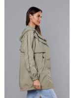 Tenká dámská bunda v olivové barvě s podšívkou model 18019154 - S'WEST