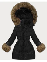 Dámská prošívaná přechodná bunda s kožešinou J Style černá (5M3357-392) Dámská prošívaná přechodná bunda s kožešinou J Style černá (5M3357-392)