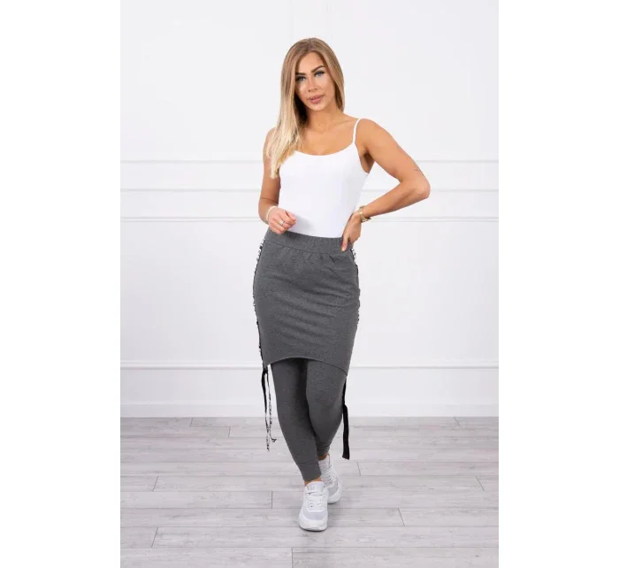 Kalhoty/oblek s nápisem selfie graphite