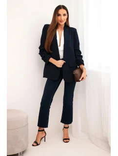 Bunda s klopou elegantní mámořnická modřa