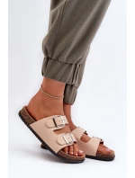 Dámské sandály s přezkami béžové model 21653020 - Boto Dámské sandály s přezkami béžové model 21653020 - Boto