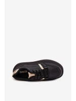 Dámské Sneakersy Na Platformě Big Star SS274360 Černé Dámské Sneakersy Na Platformě Big Star SS274360 Černé