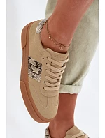 Dámské tenisky s kůží Big Star Béžové model 22042750 - Big Star Shoes