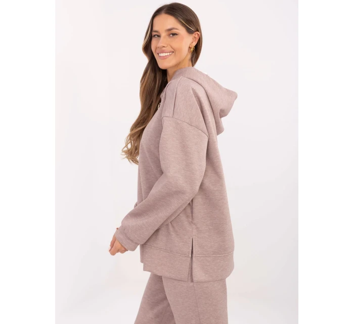 Bluza DHJ BL model 20857350 ciemny bezowy - FPrice Bluza DHJ BL model 20857350 ciemny bezowy - FPrice