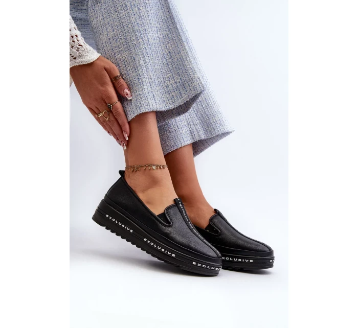 Kožené Dámské Boty Na Platformě S.Barski černá Kožené Dámské Boty Na Platformě S.Barski černá