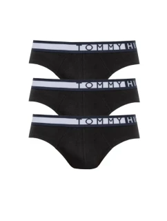 Pánské slipy 3PACK UM0UM01227 Černá s bílou - Tommy Hilfiger