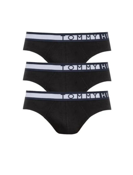 Pánské slipy 3PACK UM0UM01227 Černá s bílou - Tommy Hilfiger
