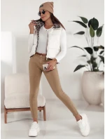 Dámské džínové kalhoty s páskem v béžové barvě model 21981126 - Dstreet Dámské džínové kalhoty s páskem v béžové barvě model 21981126 - Dstreet