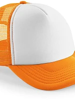 Beechfield B 645B Dětská 5 panelová síťovaná kšiltovka 53.645B orange/white