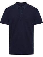 Pure Waste PQM Pánské piqué polo z těžké bavlny 74.0PQM solid navy Pure Waste PQM Pánské piqué polo z těžké bavlny 74.0PQM solid navy