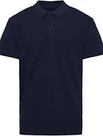 Pure Waste PQM Pánské piqué polo z těžké bavlny 74.0PQM solid navy