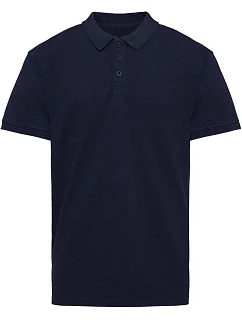 Pure Waste PQM Pánské piqué polo z těžké bavlny 74.0PQM solid navy