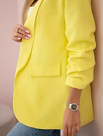 Sako s klopami elegantní žluté