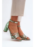 Sandály Na Podpatku S Pásky Černé Enitia Sandály Na Podpatku S Pásky Černé Enitia