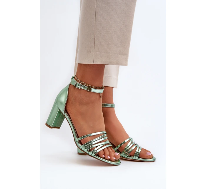 Sandály Na Podpatku S Pásky Černé Enitia Sandály Na Podpatku S Pásky Černé Enitia