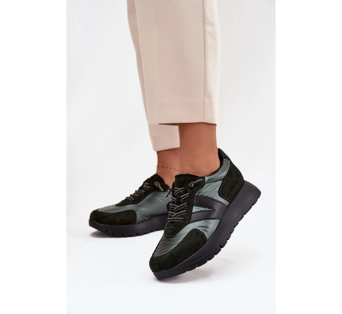 Dámské tenisky na platformě Vinceza 58561 tmavě zelené