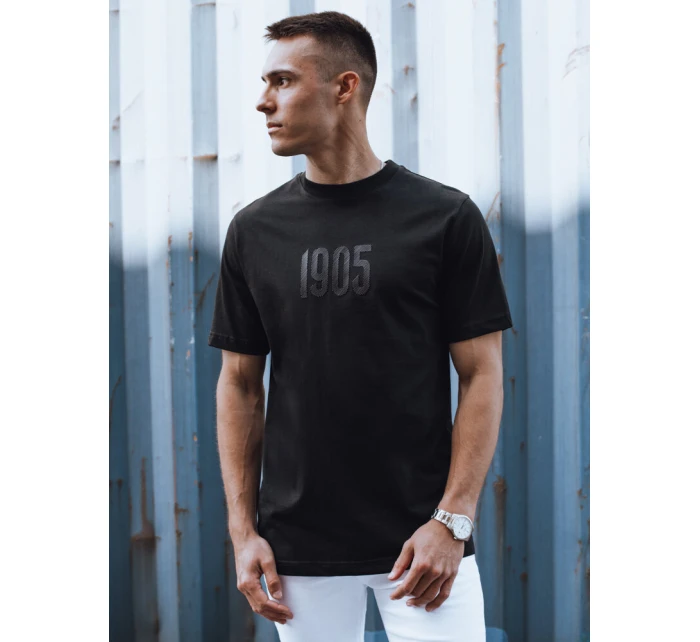 Pánské tričko s potiskem černé FashionStreet RX5504
