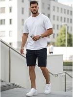 Pánské teplákové kraťasy s tkaničkami, tmavě modré, FashionStreet SX2584