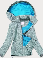 Dámská softshellová sportovní bunda šedomodrá (DW-21605)