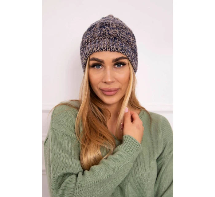 Fleecová čepice Melisa K241 navy model 18750533 - K-Fashion Fleecová čepice Melisa K241 navy model 18750533 - K-Fashion