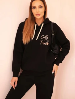 Dámský komplet bavlněný model 21310088 s potiskem černý - K-Fashion