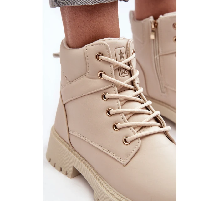 Dámské zipové zateplené trapery Gremiva Beżowe Dámské zipové zateplené trapery Gremiva Beżowe