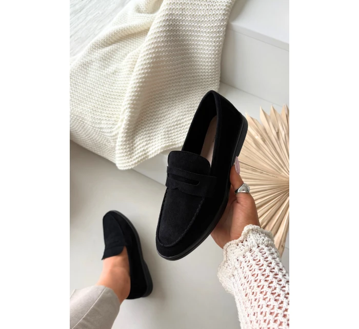 Dámské mokasiny z eko semiše černé Renelia Dámské mokasiny z eko semiše černé Renelia